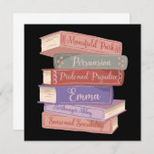 Jane Austen Romane V Einladung (Vorne/Hinten)