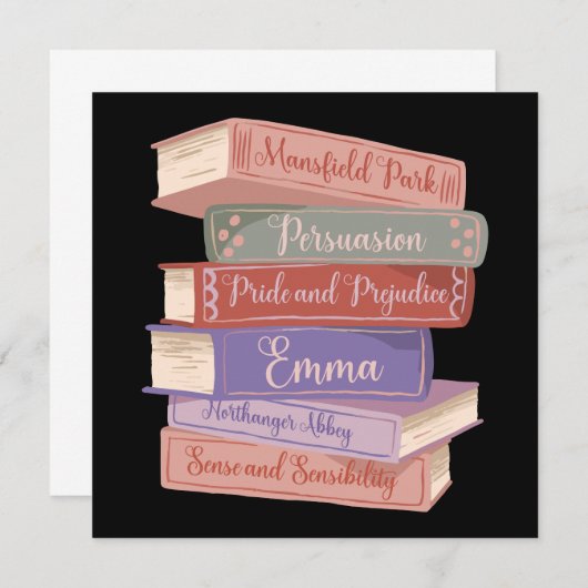 Jane Austen Romane V Einladung (Vorne/Hinten)
