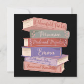 Jane Austen Romane V Einladung (Vorderseite)