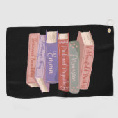 Jane Austen Romane V Golfhandtuch (Horizontal)