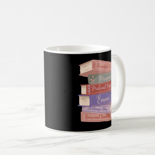 Jane Austen Romane V Kaffeetasse (VorderseiteRechts)