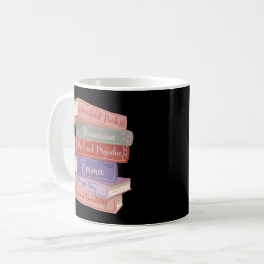 Jane Austen Romane V Kaffeetasse (Vorderseite Links)