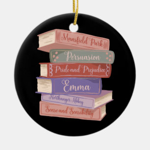 Jane Austen Romane V Keramik Ornament
