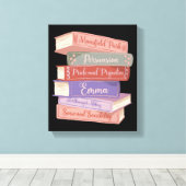 Jane Austen Romane V Leinwanddruck (Insitu (Holzboden))