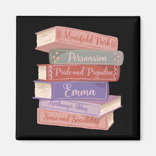 Jane Austen Romane V Magnet (Vorne)