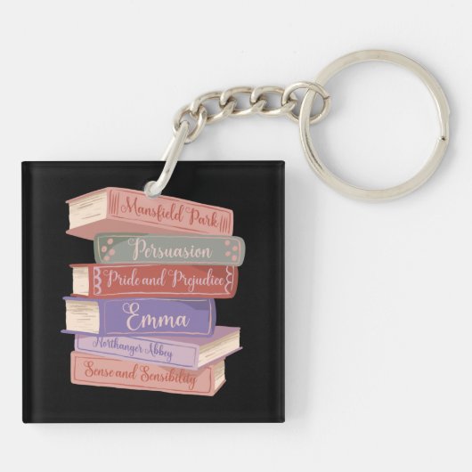 Jane Austen Romane V Schlüsselanhänger (Rückseite)