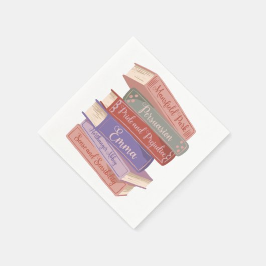 Jane Austen Romane V Serviette (Ecke)