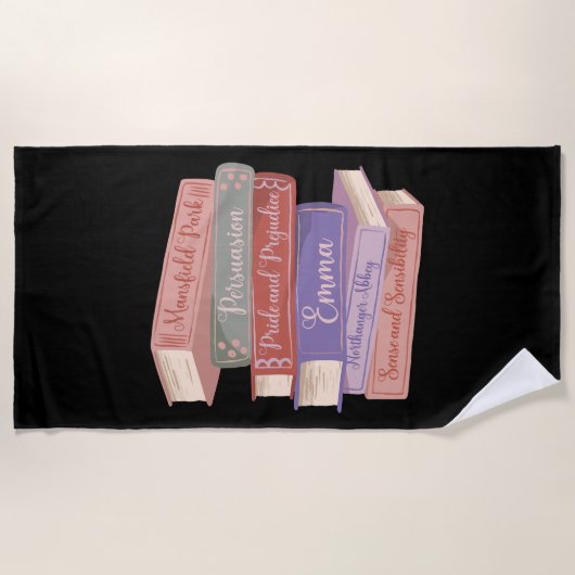 Jane Austen Romane V Strandtuch (Vorderseite)