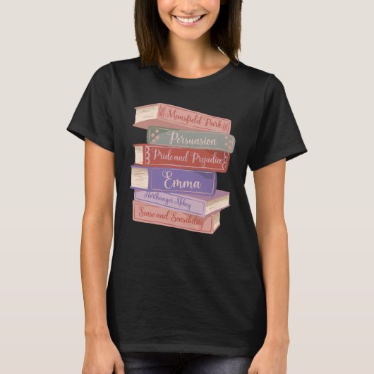 Jane Austen Romane V T-Shirt (Vorderseite)