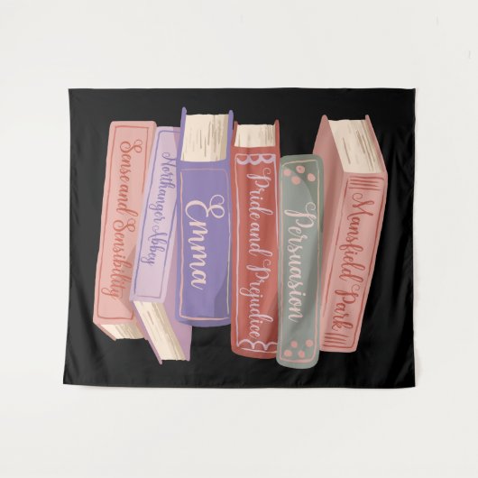 Jane Austen Romane V Wandteppich (Vorderseite (Horizontal))