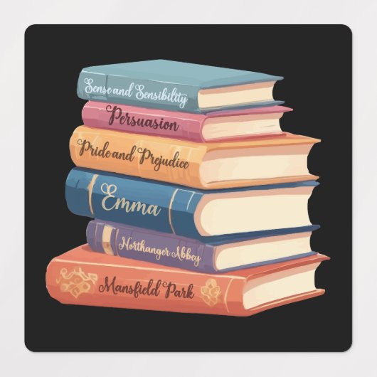 Jane Austen Romane VII Etiketten (Design 1)