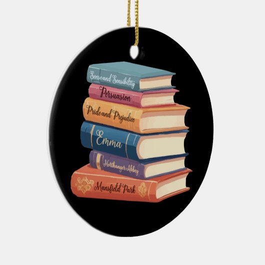 Jane Austen Romane VII Keramik Ornament (Rechts)