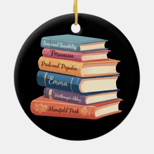 Jane Austen Romane VII Keramik Ornament (Hinten)