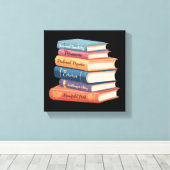 Jane Austen Romane VII Leinwanddruck (Insitu (Holzboden))