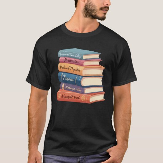 Jane Austen Romane VII T-Shirt (Vorderseite)