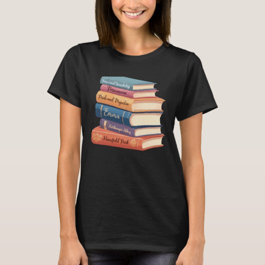 Jane Austen Romane VII T-Shirt (Vorderseite)