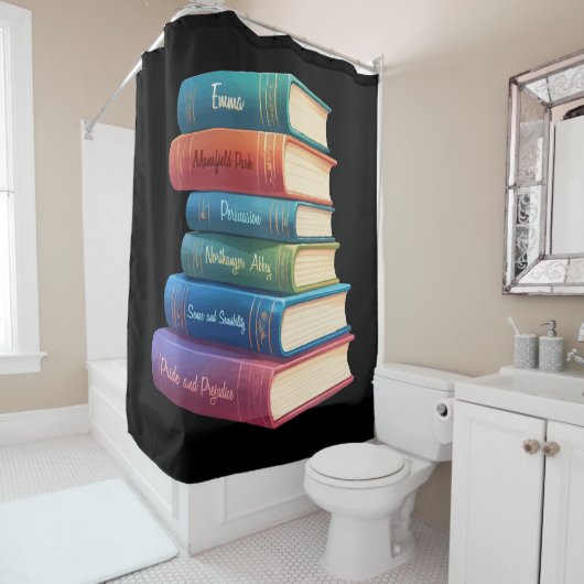 Jane Austen Romane VIII Duschvorhang (Beispiel)