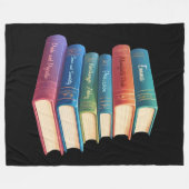 Jane Austen Romane VIII Fleecedecke (Vorderseite (Horizontal))