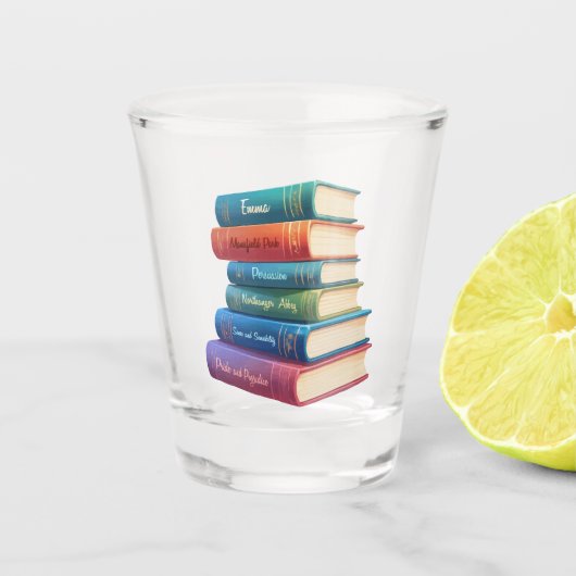 Jane Austen Romane VIII Schnapsglas (Vorderseite)