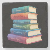 Jane Austen Romane VIII Steinuntersetzer (Vorderseite)