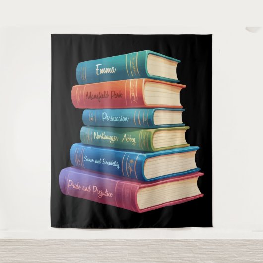 Jane Austen Romane VIII Wandteppich (Vorderseite)