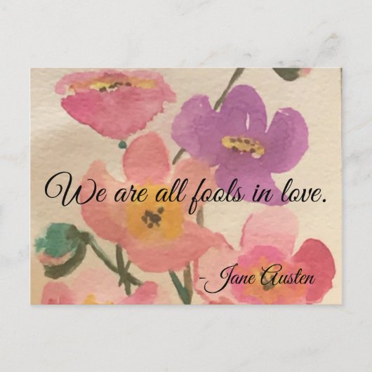 Jane Austen Romantic Postcard Postkarte (Vorderseite)