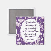 Jane Austen Seek Adventure Quote Magnet (Vorderseite/Rückseite)