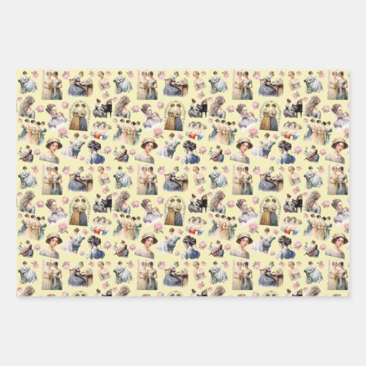 Jane Austen Set von Wrapping Paper Geschenkpapier Set (Vorderseite 3)