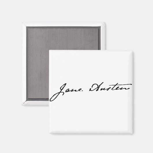 Jane Austen Signature Magnet (Vorderseite/Rückseite)