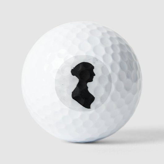 Jane Austen Sihouette Golfball (Vorderseite)