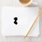 Jane Austen Silhouette Adressaufkleber (Insitu)