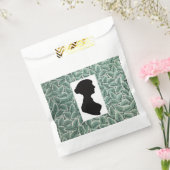 Jane-Austen-Silhouette auf Blatt Tapete Geschenktütchen (Versiegelt)