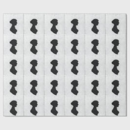 Jane Austen Silhouette Geschenkpapier