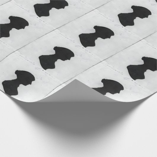 Jane Austen Silhouette Geschenkpapier (Ecke)