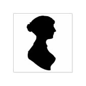 Jane Austen Silhouette Gummistempel (Prägung)
