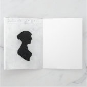 Jane Austen Silhouette Karte (Innenseite)