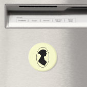 Jane Austen-Silhouette Magnet (In Situ (Geschirrspüler))