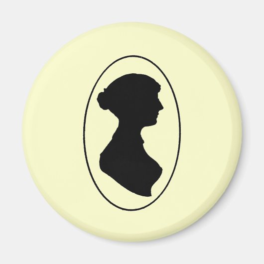 Jane Austen-Silhouette Magnet (Vorne)