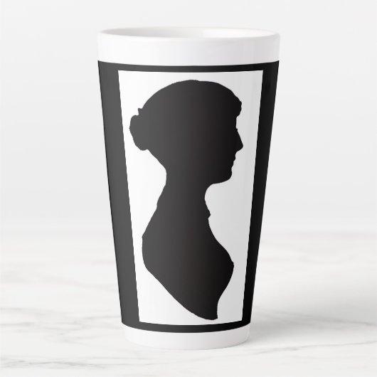 Jane Austen Silhouette Milchtasse (Vorderseite)