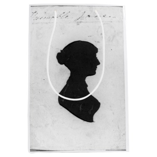 Jane-Austen-Silhouette Mittlere Geschenktüte (Vorderseite)