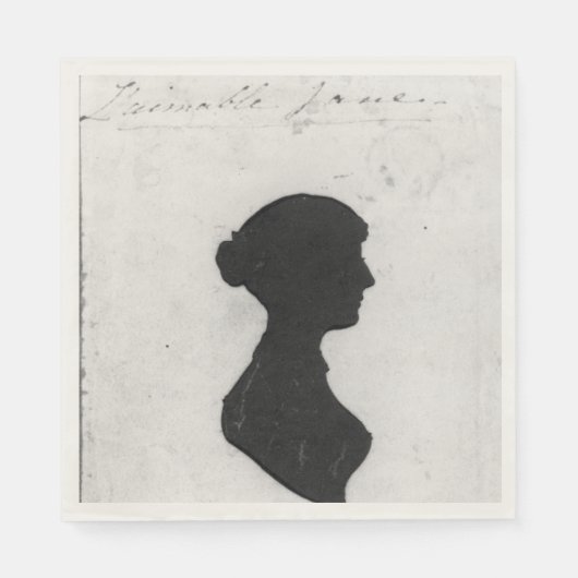 Jane Austen Silhouette Napkins Serviette (Vorderseite)