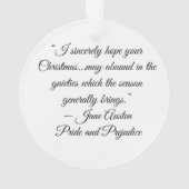Jane Austen Silhouette Ornament (Rückseite)