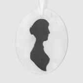 Jane Austen Silhouette Ornament (Vorderseite)