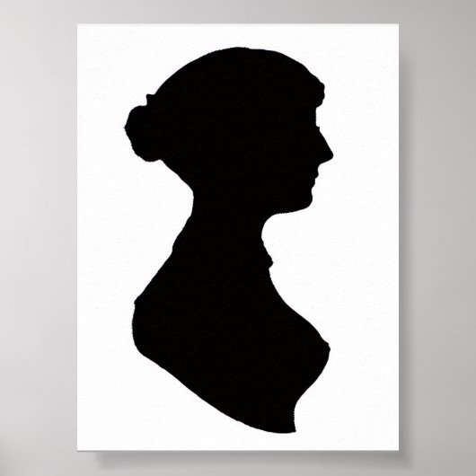 Jane Austen Silhouette Poster (Vorne)