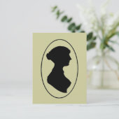 Jane Austen-Silhouette Postkarte (Stehend Vorderseite)