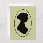 Jane Austen-Silhouette Postkarte (Vorne/Hinten)