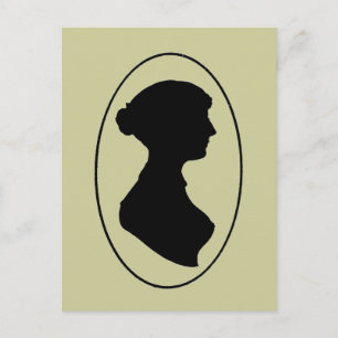 Jane Austen-Silhouette Postkarte