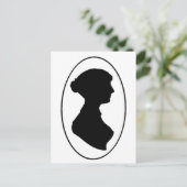 Jane Austen-Silhouette Postkarte (Stehend Vorderseite)