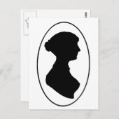 Jane Austen-Silhouette Postkarte (Vorne/Hinten)