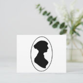Jane Austen-Silhouette Postkarte (Stehend Vorderseite)